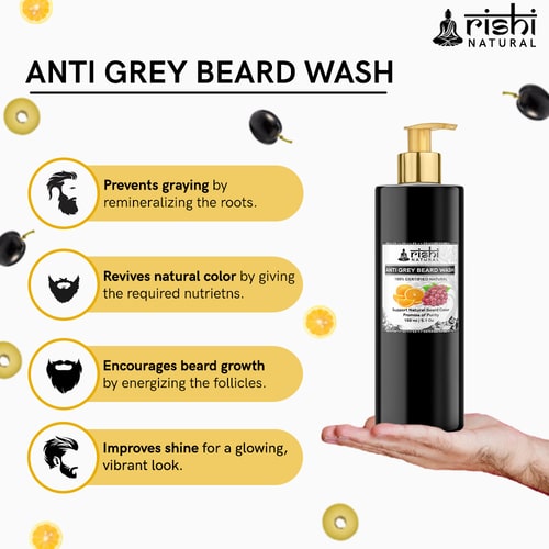 Benefits of using Rishi Natural Anti Grey Beard Wash