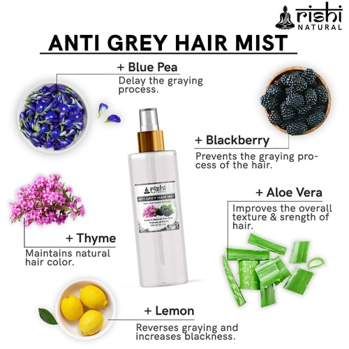 Ingredients used in Rishi Natural Anti Grey Hair Mist