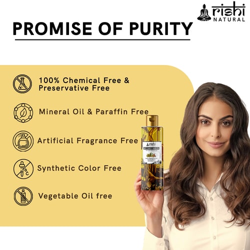 Pure Natural  & Chemical Free Rishi Natural Anti Grey Hair Oil