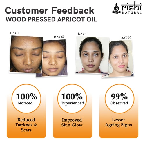 Visible result of Rishi Natural Wood Pressed Apricot Oil