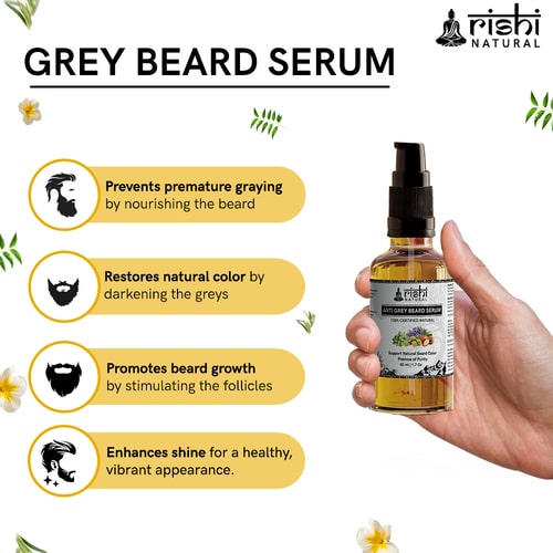 benefits of using Rishi Natural Anti Grey Beard Serum Oil