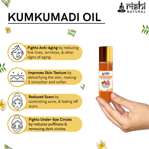 Benefits of using Rishi Natural Kumkumadi Face Oil 