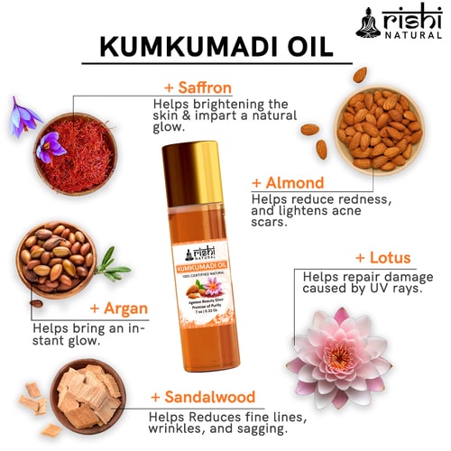 Ingredients used in Rishi Natural Kumkumadi Face Oil 