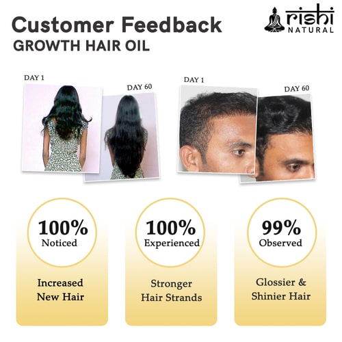 visible results of Rishi Natural Growth Hair Oil