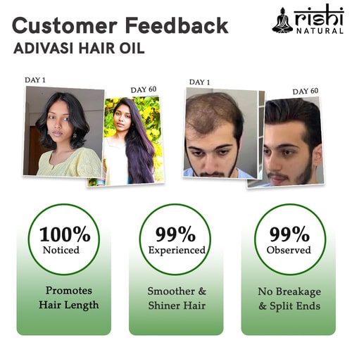 visible results of Rishi Natural Adivasi Hair Oil 