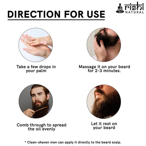 how to use Rishi Natural Anti Grey Beard Serum Oil