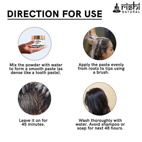 how to use Rishi Natural Black Hair Color